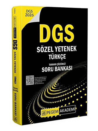 Pegem 2026 DGS Sözel Yetenek Türkçe Soru Bankası Çözümlü