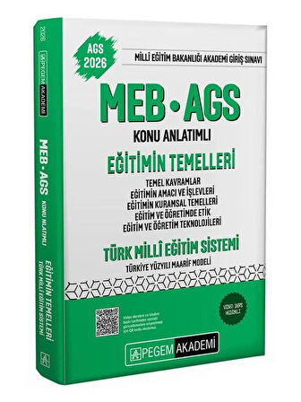 Pegem 2026 MEB-AGS Eğitimin Temelleri ve Türk Milli Eğitim Sistemi Konu Anlatımlı