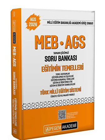 Pegem 2026 MEB-AGS Eğitimin Temelleri ve Türk Milli Eğitim Sistemi Soru Bankası Çözümlü