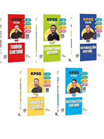 Doktrin 2026 KPSS Genel Yetenek Genel Kültür Doktrini Soru Bankası 5 li Set
