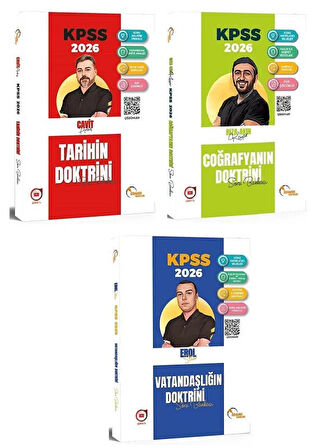 Doktrin 2026 KPSS Tarih + Coğrafya + Vatandaşlık Doktrini Soru Bankası 3 lü Set