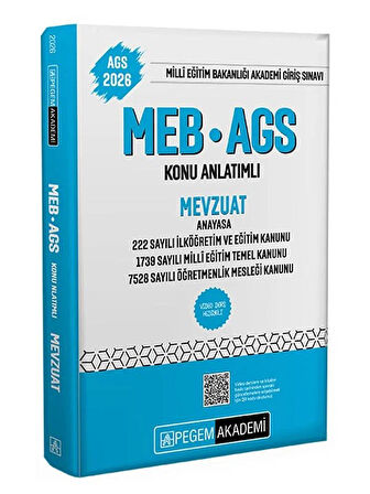 Pegem 2026 MEB-AGS Mevzuat Konu Anlatımlı