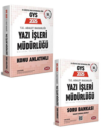 Data 2025 GYS Adalet Bakanlığı Yazı İşleri Müdürlüğü Konu + Soru Bankası Set
