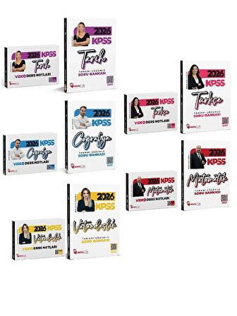 Hoca Kafası 2026 KPSS Genel Yetenek Genel Kültür Video Ders Notları + Soru Bankası 10 lu Set