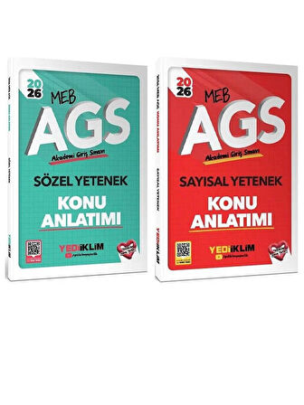 Yediiklim 2026 MEB-AGS Sözel + Sayısal Yetenek Konu 2 li Set