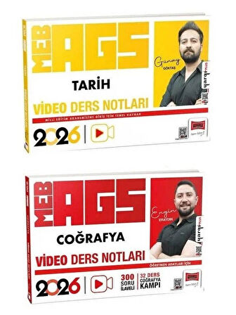 Yargı 2026 MEB-AGS Tarih + Coğrafya Video Ders Notları 2 li Set 