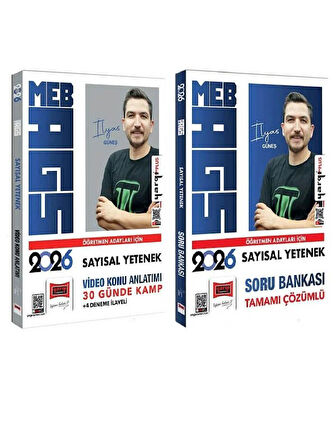 Yargı 2026 MEB-AGS Sayısal Yetenek 30 Günde Kamp Video Konu Anlatımı + Soru bankası 2 li Set 