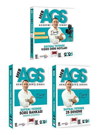 Yargı 2026 MEB-AGS Sayısal Yetenek Video Ders Notları + Soru Bankası + 25 Deneme 3 lü Set