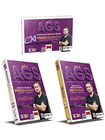 Yargı 2026 MEB-AGS Anayasa ve Mevzuat Bilgisi Video Ders Notu + Soru Bankası + 40 Deneme 3 lü Set
