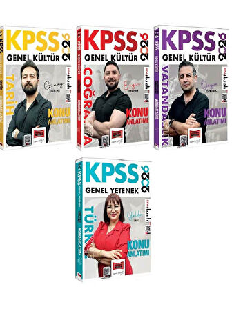 Yargı 2026 KPSS Tarih + Coğrafya + Vatandaşlık + Türkçe Konu Anlatımı 4 lü Set