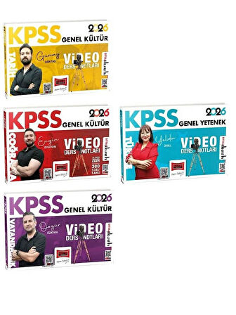 Yargı 2026 KPSS Tarih + Coğrafya + Vatandaşlık + Türkçe Video Ders Notları 4 lü Set