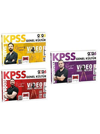 Yargı 2026 KPSS Tarih + Coğrafya + Vatandaşlık Video Ders Notları 3 lü Set