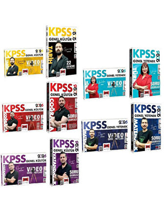 Yargı 2026 KPSS Genel Yetenek Genel Kültür Video Ders Notları + Soru Bankası 10 lu Set 