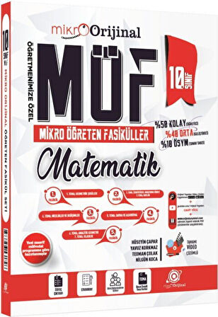 Orijinal 2026  Mikro 10. Sınıf Matematik MÖF Mikro Öğreten Fasiküller Yeni Maarif Modele Uygun
