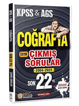 Eğit Akademi 2026 KPSS MEB-AGS Coğrafya Çıkmış Sorular Son 22 Yıl Çözümlü 