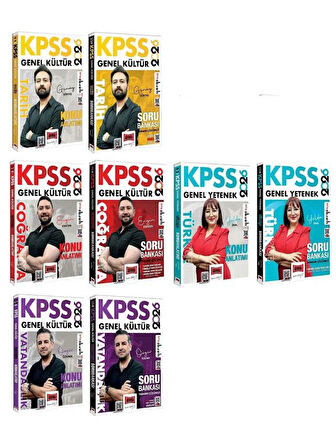 Yargı 2026 KPSS Tarih + Coğrafya + Vatandaşlık + Türkçe Konu Anlatımı + Soru Bankası 8 li Set