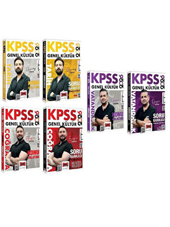 Yargı 2026 KPSS Tarih + Coğrafya + Vatandaşlık Konu Anlatımı + Soru Bankası 6 lı Set