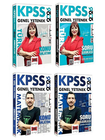 Yargı 2026 KPSS Türkçe + Matematik Konu Anlatımı + Soru Bankası 4 lü Set 