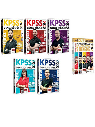 Yargı 2026 KPSS Genel Yetenek Genel Kültür Soru Bankası + 5 Deneme 6 lı Set Yargı Yayınları