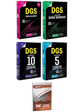 Pegem 2026 DGS Konu + Soru Bankası + 10+5 Deneme 4 lü Set AnlaKazan Paragraf