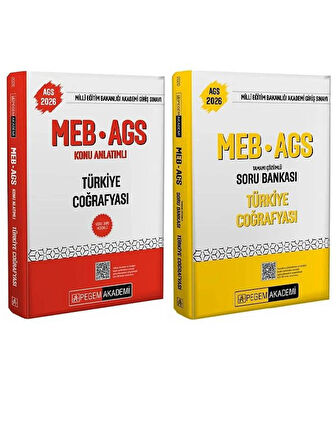 Pegem 2026 MEB-AGS Türkiye Coğrafyası Konu Anlatımlı + Soru Bankası 2 li Set