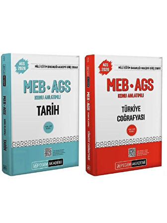 Pegem 2026 MEB-AGS Tarih + Türkiye Coğrafyası Konu Anlatımlı 2 li Set