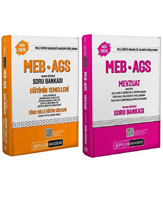 Pegem 2026 MEB-AGS Eğitimin Temelleri ve Türk Milli Eğitim Sistemi + Mevzuat Soru Bankası 2 li Set