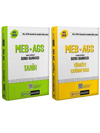 Pegem 2026 MEB-AGS Tarih + Türkiye Coğrafyası Soru Bankası 2 li Set
