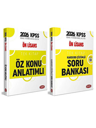Data 2026 KPSS Ön Lisans Öz Konu Anlatımlı + Soru Bankası 2 li Set 