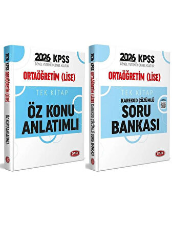 Data 2026 KPSS Ortaöğretim Lise Öz Konu Anlatımlı + Soru Bankası 2 li Set 
