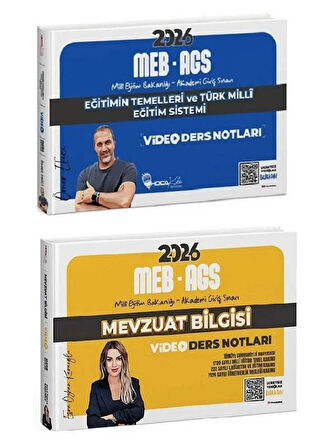 Hoca Kafası 2026 MEB-AGS Eğitimin Temelleri ve Türk Milli Eğitim Sistemi + Mevzuat Bilgisi Video Ders Notları 2 li Set