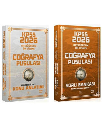 CBA 2026 KPSS Lise Ortaöğretim Ön Lisans Coğrafya Pusulası Konu Anlatımı + Soru Bankası 2 li Set