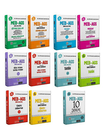 Pegem 2026 MEB-AGS Tüm Dersler Konu Anlatımlı + Soru Bankası + 10 Deneme 11 li Set