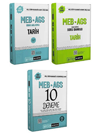 Pegem 2026 MEB-AGS Tarih Konu Anlatımlı + Soru Bankası + 10 Deneme 3 lü Set