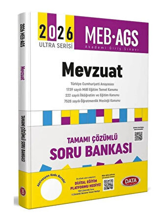 Data 2026 MEB-AGS Mevzuat Soru Bankası Çözümlü Ultra Serisi