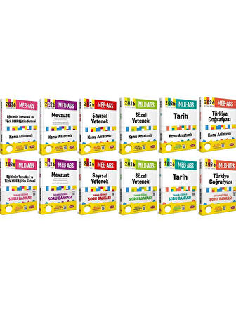 Data 2026 MEB-AGS Tüm Dersler Konu + Soru Bankası 12 li Set 