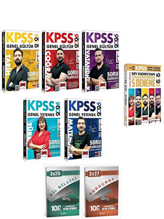 Yargı + Anla Kazan 2026 KPSS Genel Yetenek Genel Kültür Soru Bankası + 5 Deneme 6 lı Set Yargı Yayınları