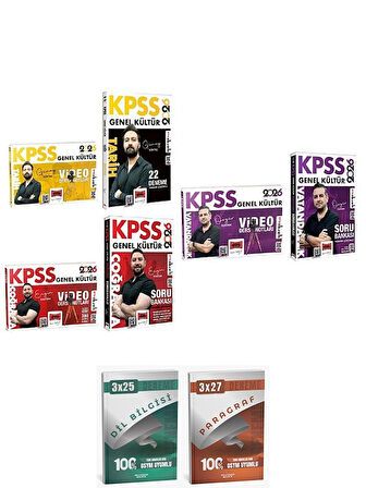 Yargı + Anla Kazan 2026 KPSS Tarih + Coğrafya + Vatandaşlık Video Ders Notları + Soru Bankası 6 lı Set Yargı Yayınları