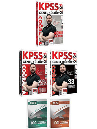 Yargı + Anla Kazan 2026 KPSS Coğrafya Konu Anlatımı + Soru Bankası + 33 Deneme 3 lü Set
