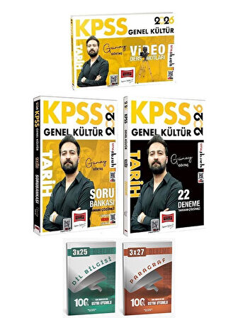 Yargı + Anla Kazan 2026 KPSS Tarih Video Ders Notları + Soru Bankası + 22 Deneme 3 lü Set - Günay Göktaş Yargı Yayınları