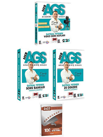 Yargı + Anla Kazan 2026 MEB-AGS Sayısal Yetenek Video Ders Notları + Soru Bankası + 25 Deneme 3 lü Set