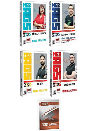Yargı + Anla Kazan 2026 MEB-AGS Sözel + Sayısal Yetenek + Tarih + Türkiye Coğrafyası Konu 4 lü Set Yargı Yayınları