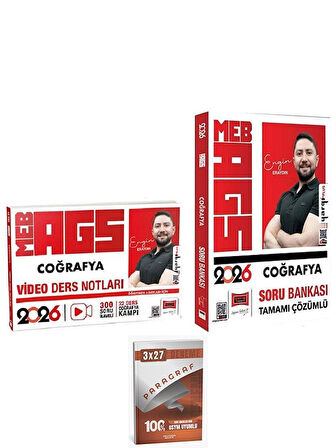 Yargı + Anla Kazan 2026 MEB-AGS Coğrafya Video Ders Notları + Soru Bankası 2 li Set