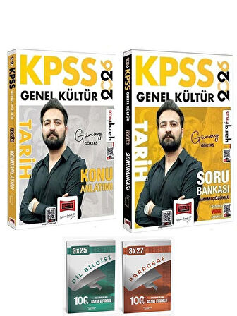 Yargı + Anla Kazan 2026 KPSS Tarih Konu + Soru Bankası 2 li Set - Günay Göktaş Yargı Yayınları
