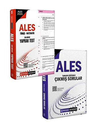 Pegem 2026 ALES Yaprak Test + Çıkmış Sorular 2 li Set