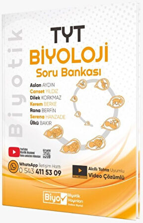 Biyotik 2026 TYT Biyoloji Biyotik Soru Bankası