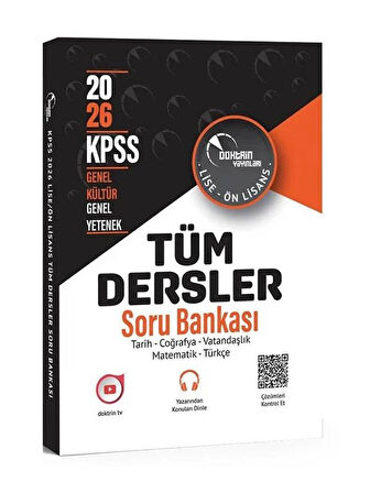 Doktrin 2026 KPSS Lise Ön Lisans Tüm Dersler Soru Bankası
