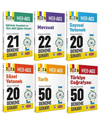 Data 2026 MEB-AGS Tüm Dersler 183 Deneme 6 lı Set Ultra Serisi