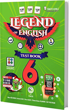 Av Yayınları 6. Sınıf Legend Of English Seri Test Book Yeni Marif Model