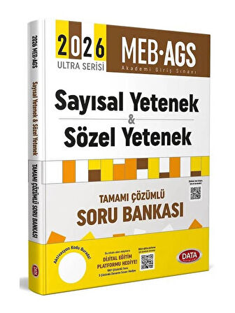 Data 2026 MEB AGS Sayısal-Sözel Yetenek Soru Bankası Çözümlü Ultra Serisi 
